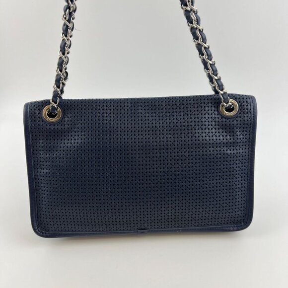 Chanel CC Logo Quilted Shoulder Bag Navy Leather Vintage - Picture 5 of 16